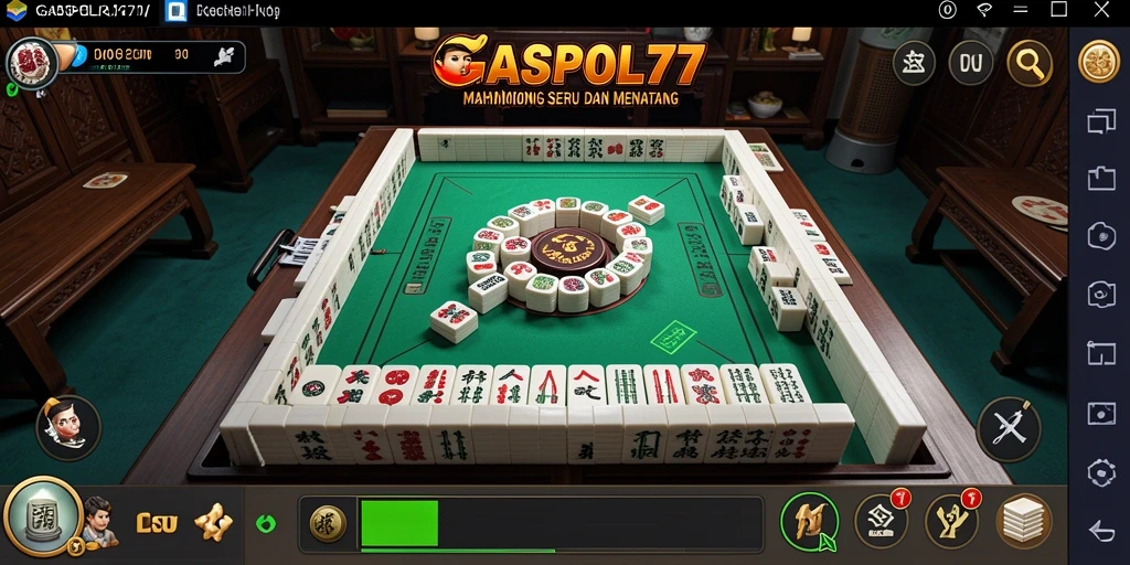 Tampilan menarik dari gameplay Mahjong di GASPOL77.