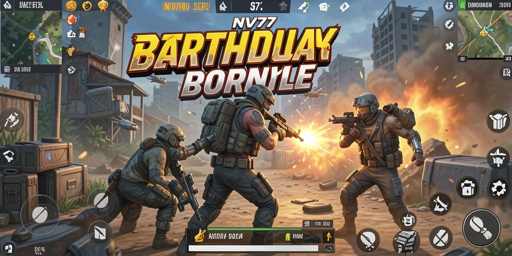 Gameplay seru dalam NV77 dengan aksi Battle Royale yang intens.